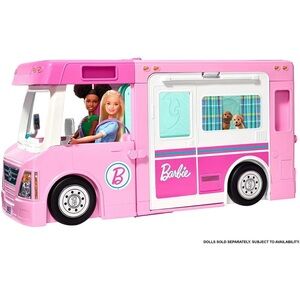Barbie 3-in-1 DreamCamper & Camping Playset - Transforming RV with Pool